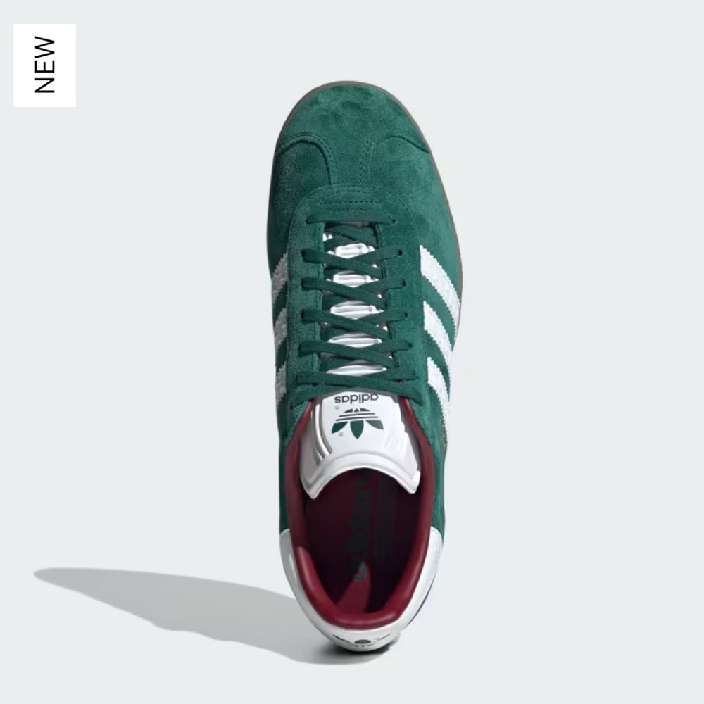 NWT Adidas Gazelle Originals Sneakers Collegiate Green Gum Sz Men 6/Women 7 - Picture 2 of 16